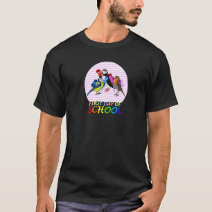 Rödbröstad Lunnefågel Första Skoldagen Första Klas T Shirt
