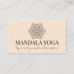 Rodbrun Andlig Yoga Mandala Visitkort