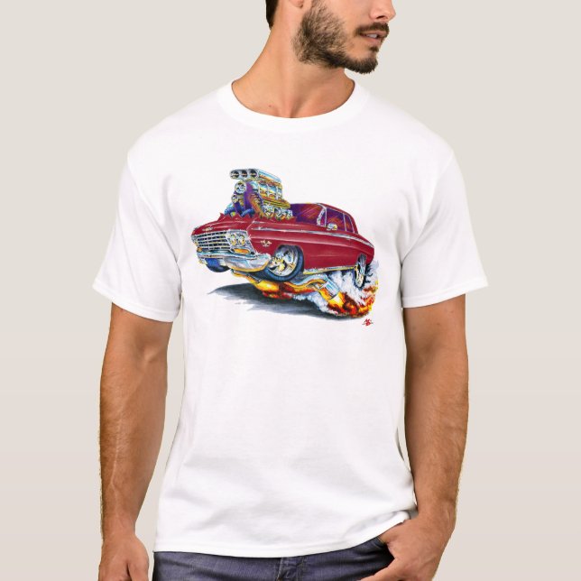 Rödbrun bil 1962-63 för Impala T-shirt (Framsida)