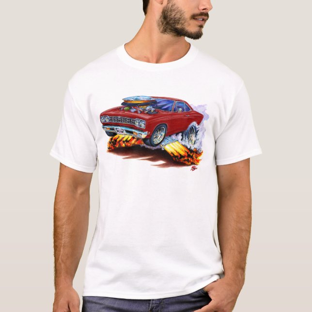 Rödbrun bil 1968-69 för Roadrunner Tee (Framsida)