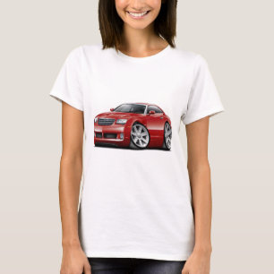 Rödbrun bil för korseld tee shirt