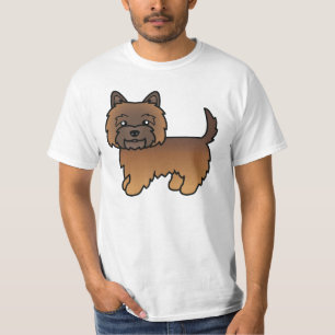 Rödbrun Cairnterrier Hund Karikatyr Konstverk T-shirt