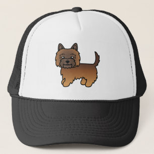 Rödbrun Cairnterrier Serieteckning Hund Truckerkeps