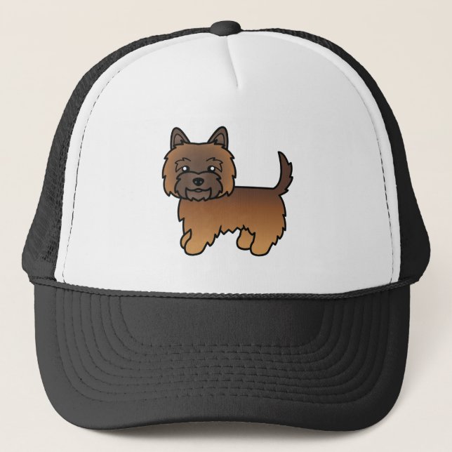 Rödbrun Cairnterrier Serieteckning Hund Truckerkeps (Framsida)