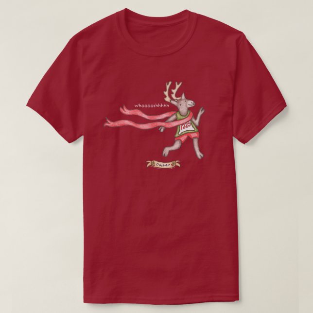(Rödbrun) Dasher t-skjorta, T Shirt (Design framsida)