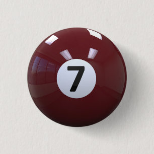 Rödbrun för Billiardbassäng för nr. 7 boll Knapp