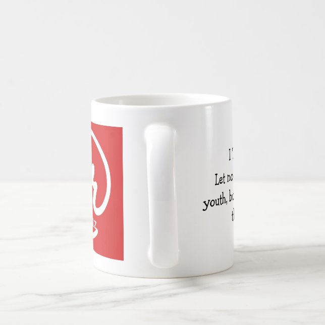 Rödbrun kaffemugg för NR Studentz (Handtag)