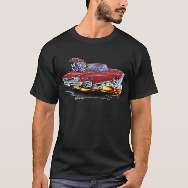 Rödbrun lastbil 1966 för El Camino T Shirt (Framsida)