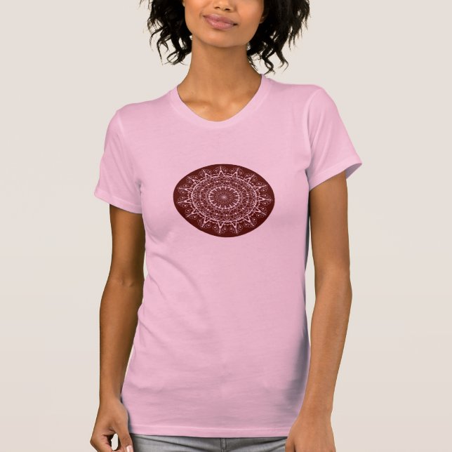 Rödbrun Mandala Tee (Framsida)