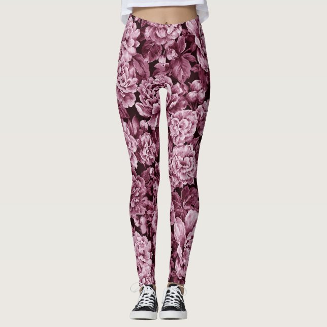 Rödbrun monokromatisk ponnyer leggings (Framsida)