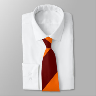 Rödbrun och orange bred Regimental rand Slips