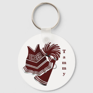 Rödbrun och vithejaklacksledare KeyChain Nyckelring