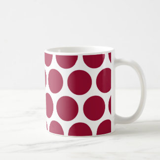 Rödbrun Retro färgrik modern polka dots Kaffemugg