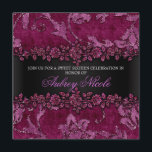 Rödbrun sweet sixteen för Fauxglitter- & Inbjudningar<br><div class="desc">Rödbrun sweet sixteen för Fauxglitter- & sammetblommigt</div>