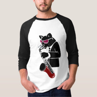 Rödbrun tenorSaxkatt - T Shirt