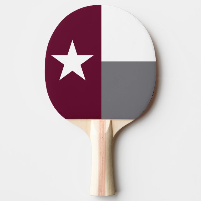 Rödbrun Texas flagga Pingisracket (Framsidan)