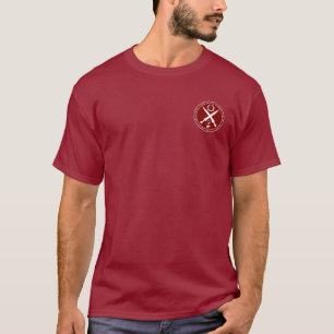 Rödbruna Julius Caesar & vit förseglar skjortan T-shirt