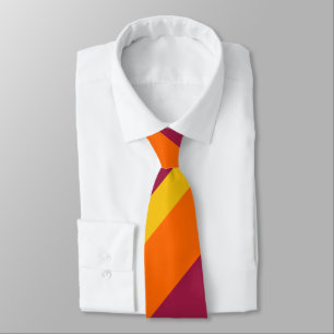 Rödbrunt guld och orange bred Regimental rand Slips