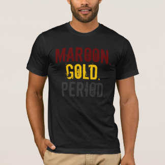 Rödbrunt. Guld. Period. Inpassad T-tröja Tee Shirt