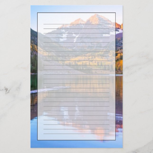 Rödbrunt Klockor Alpen glöd Brevpapper (Framsida)