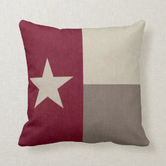 Rödbrunt Texas flaggatyg Kudde