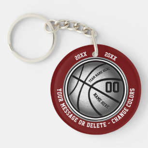 Rödbrunt vit, beställnings- basket Keychains fö