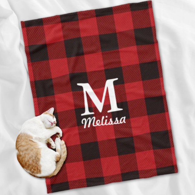 rödbuffalo lumberjack pläterad fleecefilt (cottage Christmas Red buffalo lumberjack plaid Fleece Blanket)