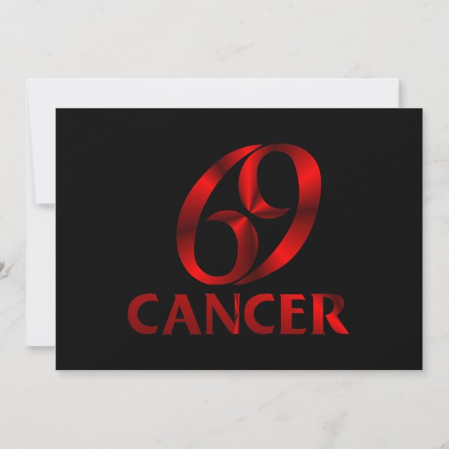 Rödcancer Horoscope Symbol Inbjudningar (Framsida)