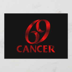 Rödcancer Horoscope Symbol Inbjudningar
