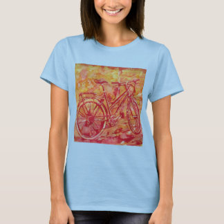Rödcykel, Gult och färgad T Shirt