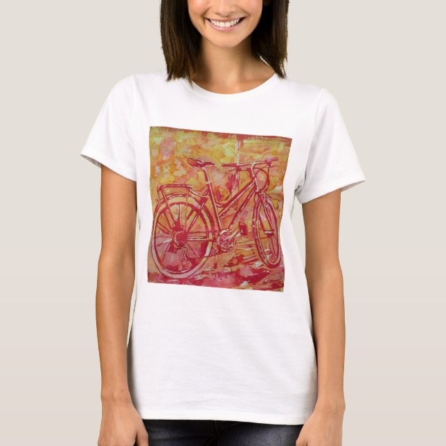 Rödcykel, Gult och färgad T Shirt (Framsida)