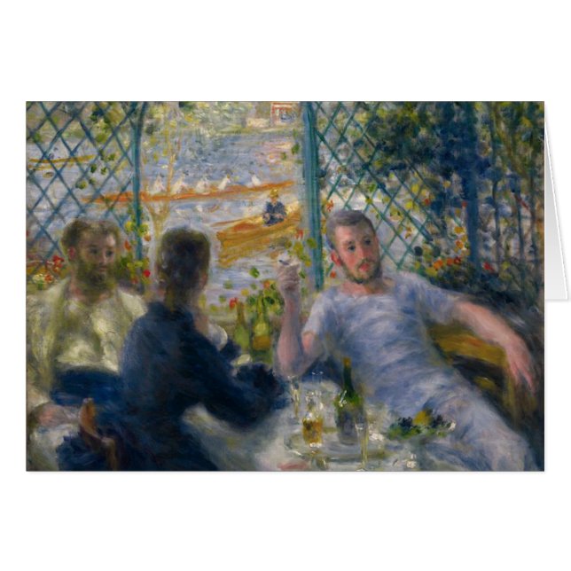 Roddare lunch vid Pierre-Auguste Renoir Hälsningskort (Framsidan Horizontal)