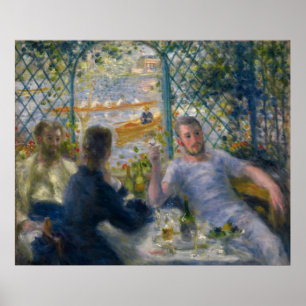 Roddare lunch vid Pierre-Auguste Renoir Poster