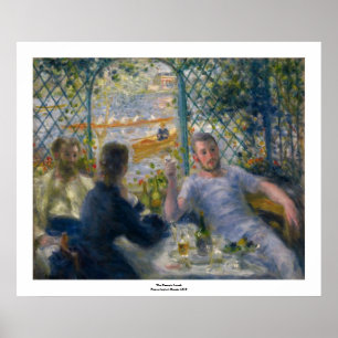 Roddare lunch vid Pierre-Auguste Renoir Poster