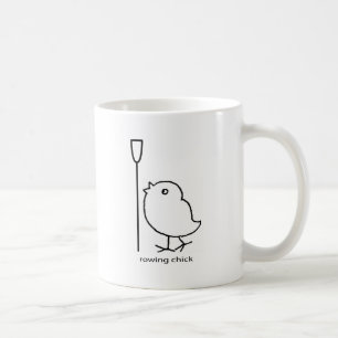 Roddchick, rodddräkt för kvinnor som ror kaffemugg