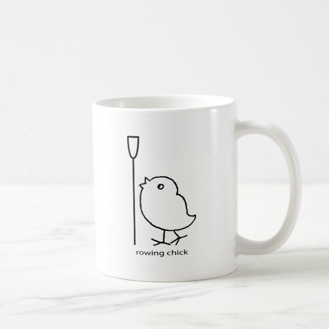 Roddchick, rodddräkt för kvinnor som ror kaffemugg (Höger)