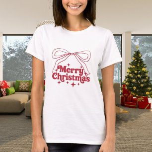 Röddragen god jul-armbågsupphängare t shirt
