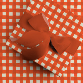 Röddränkt buffelkontrollpapp presentpapper