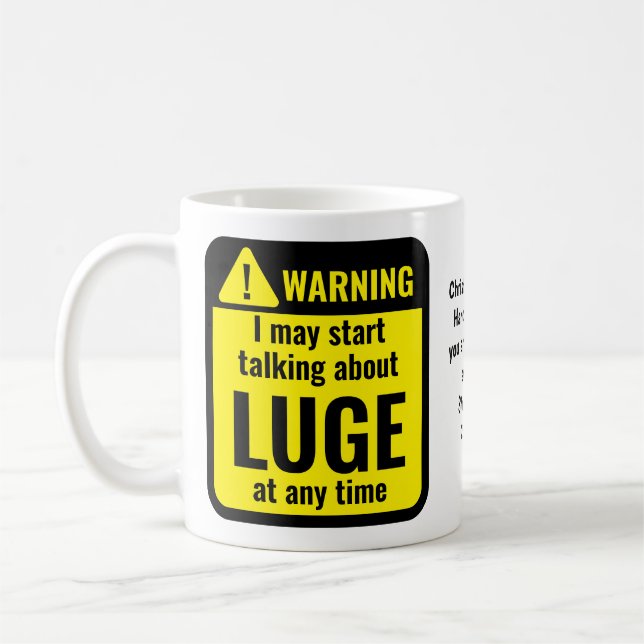 Roddrodd Funny Personlig Varning Kaffemugg (Vänster)