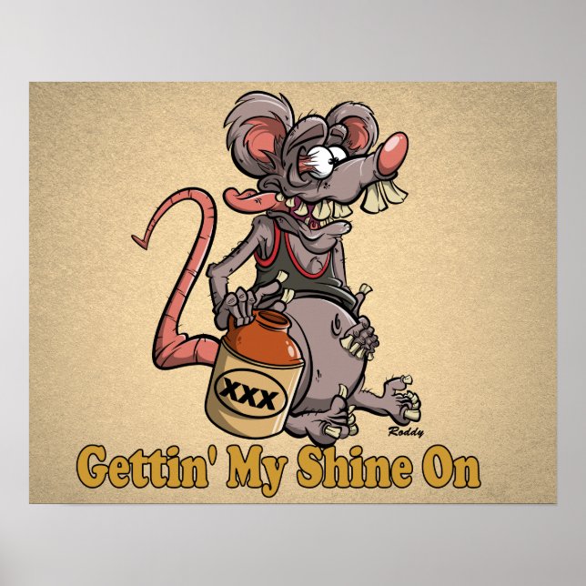 Roddy Råtta Fink Stil Moonshine #3 Tecknad Poster (Framsidan)