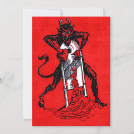 Röde Krampus skär hjärta