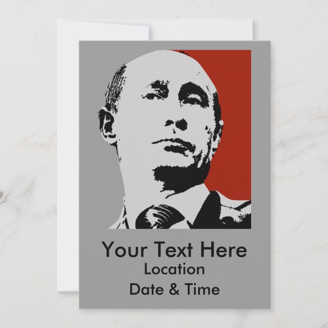 Röde Vladimir Putin Inbjudningar (Framsida)