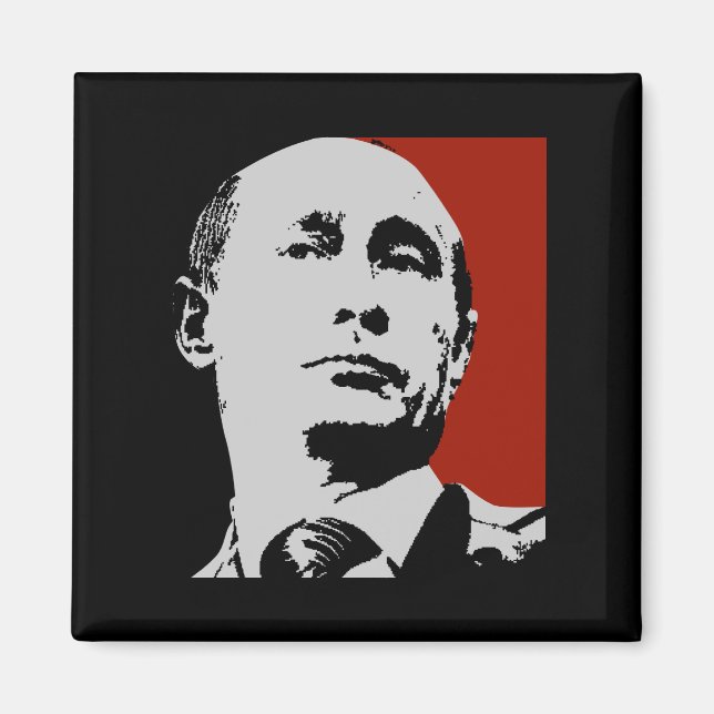 Röde Vladimir Putin Magnet (Framsidan)