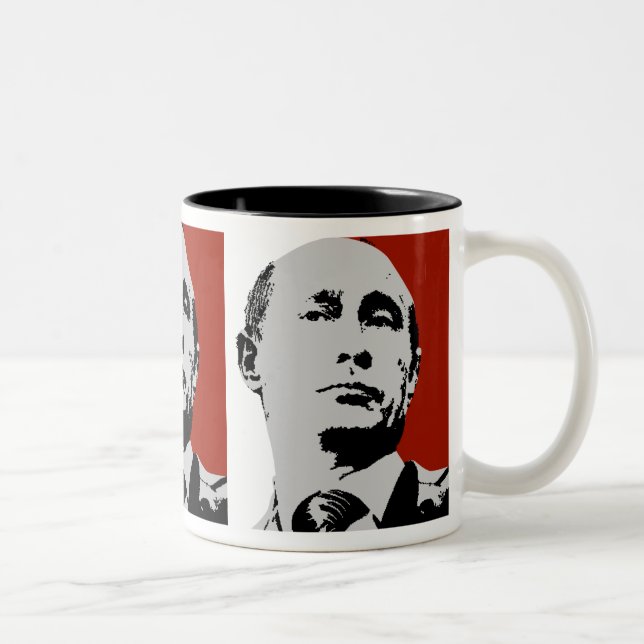 Röde Vladimir Putin Två-Tonad Mugg (Höger)