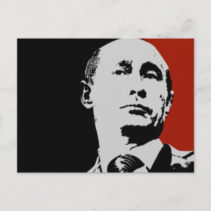 Röde Vladimir Putin Vykort