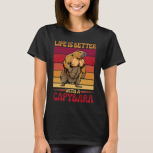 Rodent Bodybyggder med kapybara T Shirt