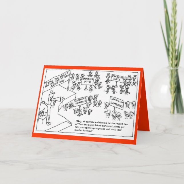 Rodents som låter provspelaa för jullek helgkort (Framsida)