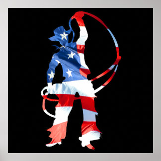 Rodeo är America - Roping Poster