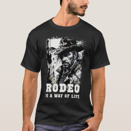 RODEO är ett sätt att Life Vintage Cowboy Ord Art T Shirt