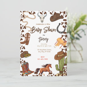 Rodeo Baby Shower Inbjudningar